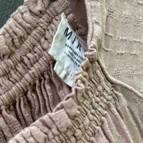 MIRTH Vienna bohemian blouse. Desert sand. Size Small. - Picture 3 of 4